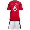 Officiële Voetbalshirt + Korte Broek Manchester United Martinez 6 Thuis 2023-24 - Kids